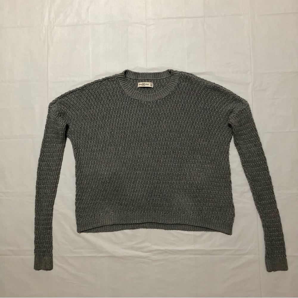 Abercrombie & Fitch Women’s Long Sleeve Pullover Stretch Gray Sweater size M/L